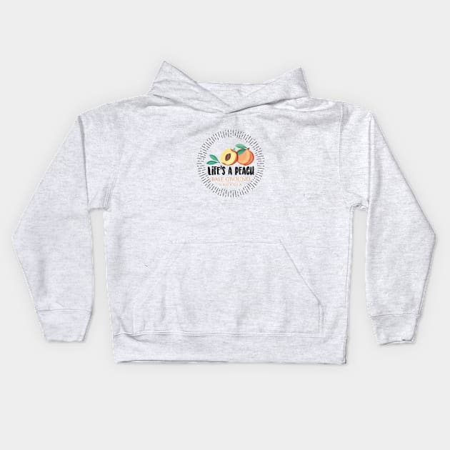 Life's a Peach Ball Ground, Georgia Kids Hoodie by Gestalt Imagery